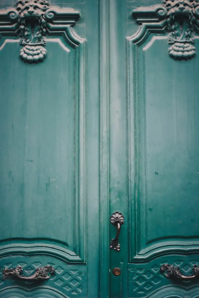 Green Wooden Door
