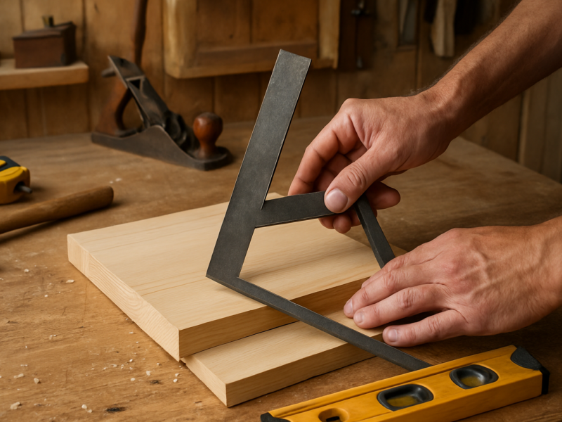 Illustrative woodworking scene for How to Build Square When Your Workshop Floor Is Not Level