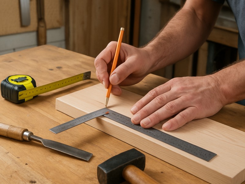 Illustrative woodworking scene for How to Transfer Measurements Without Repeating Tape-Measure Errors